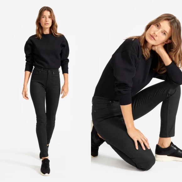 Everlane Denim - Everlane The High Rise Skinny Jeans in Black
